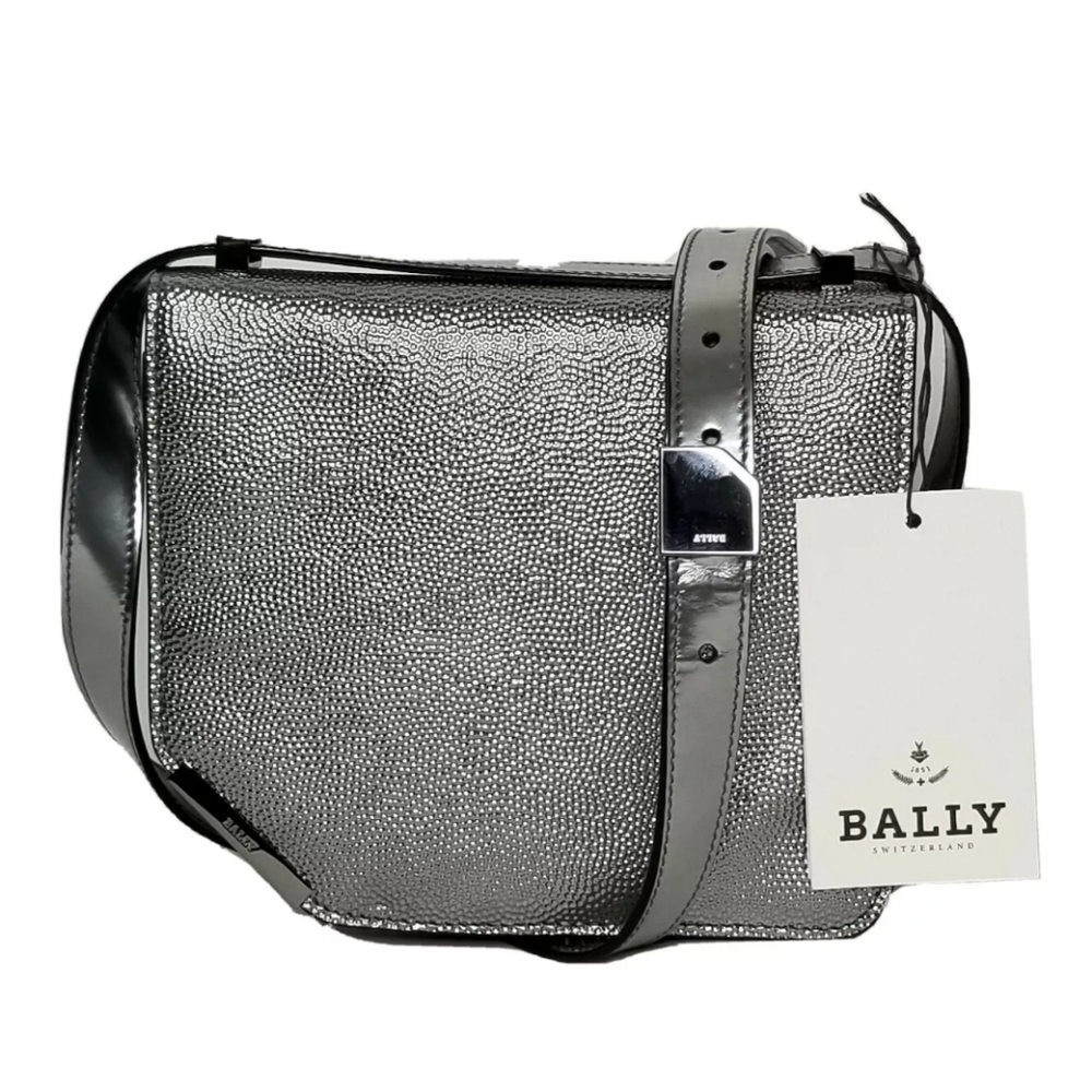 BALLY Corner Leather Flap Crossbody Shoulder Bag
